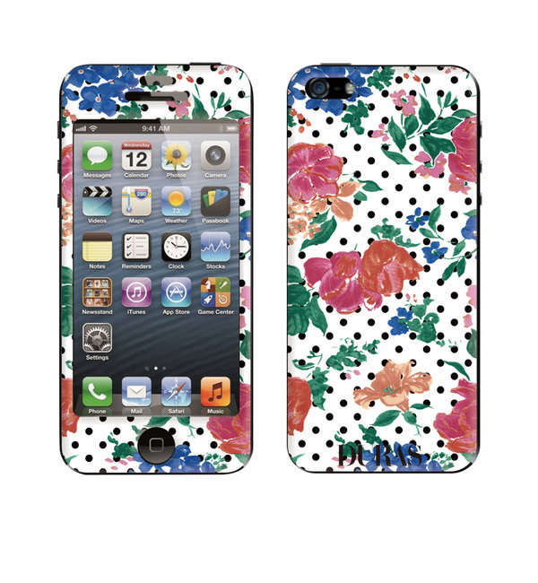 DURAS(デュラス)×Gizmobies(ギズモビーズ)【DOT FLOWER WH】 (iPhone5/5s)