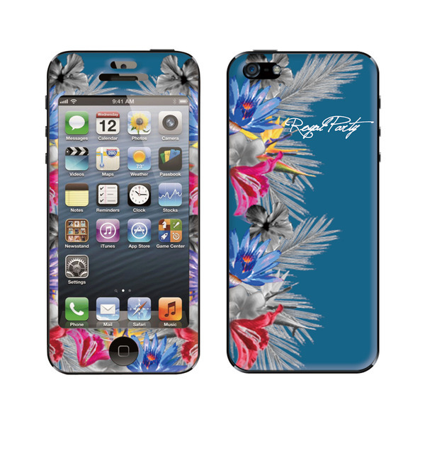 ROYAL PARTY(ロイヤルパーティー)×Gizmobies(ギズモビーズ) 【DarkTropicalFlower BLUE】 (iPhone5/5s)
