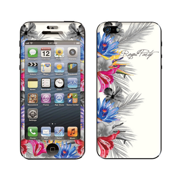 ROYAL PARTY(ロイヤルパーティー)×Gizmobies(ギズモビーズ) 【DarkTropicalFlower WHITE】 (iPhon