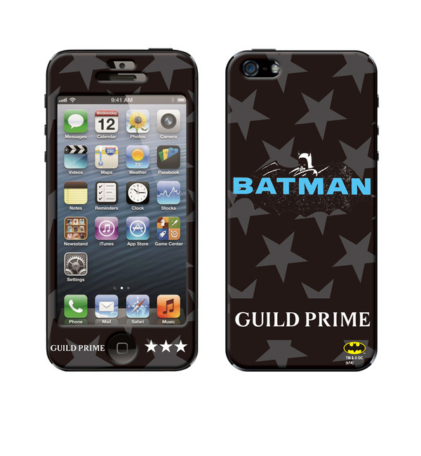 BATMAN（バットマン）×GUILDPRIME(ギルドプライム)×Gizmobies【BATMANstar_blk】 (iPhone5/5s)