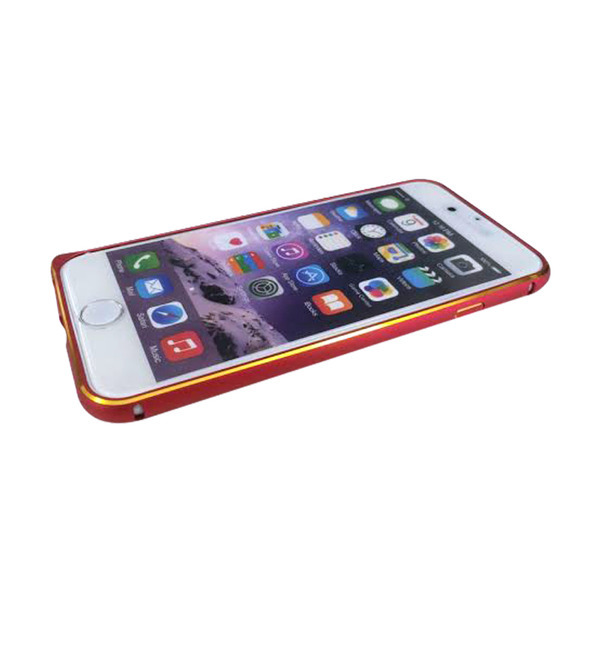 【アルミバンパー(2tone) RED/GOLD】(iPhone6専用バンパー)
