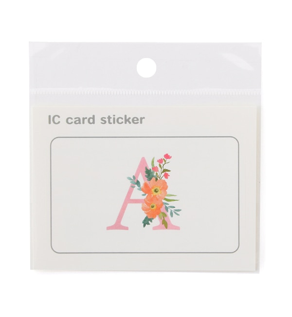 【メランジェ マガザン/Melanger Magasin】 FLOWER INITIAL ICカードステッカー