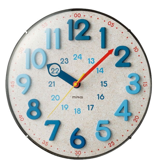 【バックヤードファミリー/BACKYARD FAMILY】 掛け時計 電波時計 おしゃれ 通販 かわいい 時計 壁掛け 電波 知育時計 立体数字 24時間制