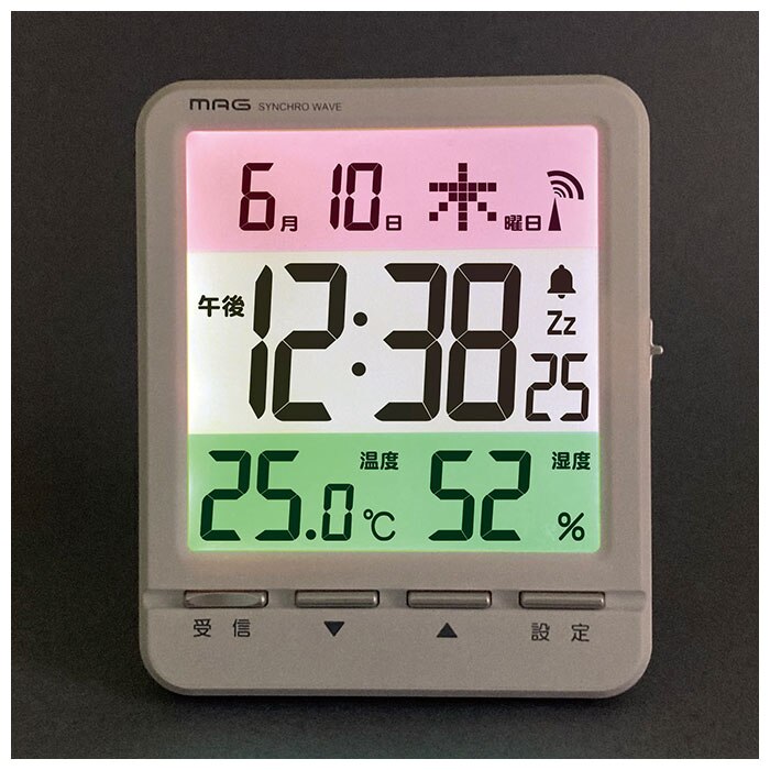 時計 電波 置時計 デジタル 通販 置き時計 電波時計 デジタル時計 見やすい 3色カラー液晶|BACKYARD  FAMILY(バックヤードファミリー)の通販｜アイルミネ