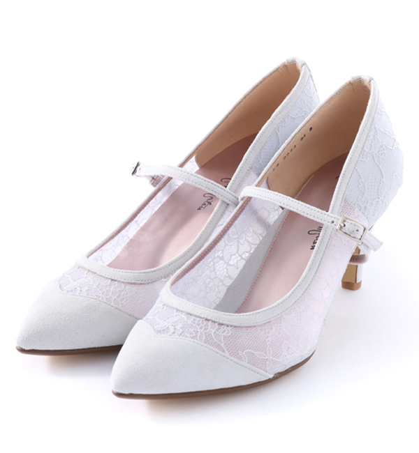 スレンダーレースパンプス 銀座かねまつ ギンザカネマツ の通販 アイルミネ