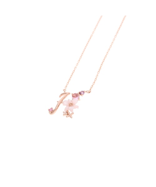 フラワーレターズイニシャルネックレス小≪H≫|Samantha Jewelry