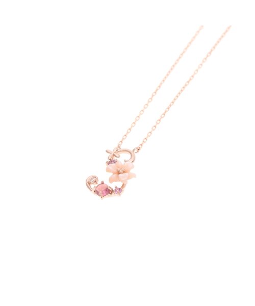 フラワーレターズイニシャルネックレス≪S≫|Samantha Jewelry