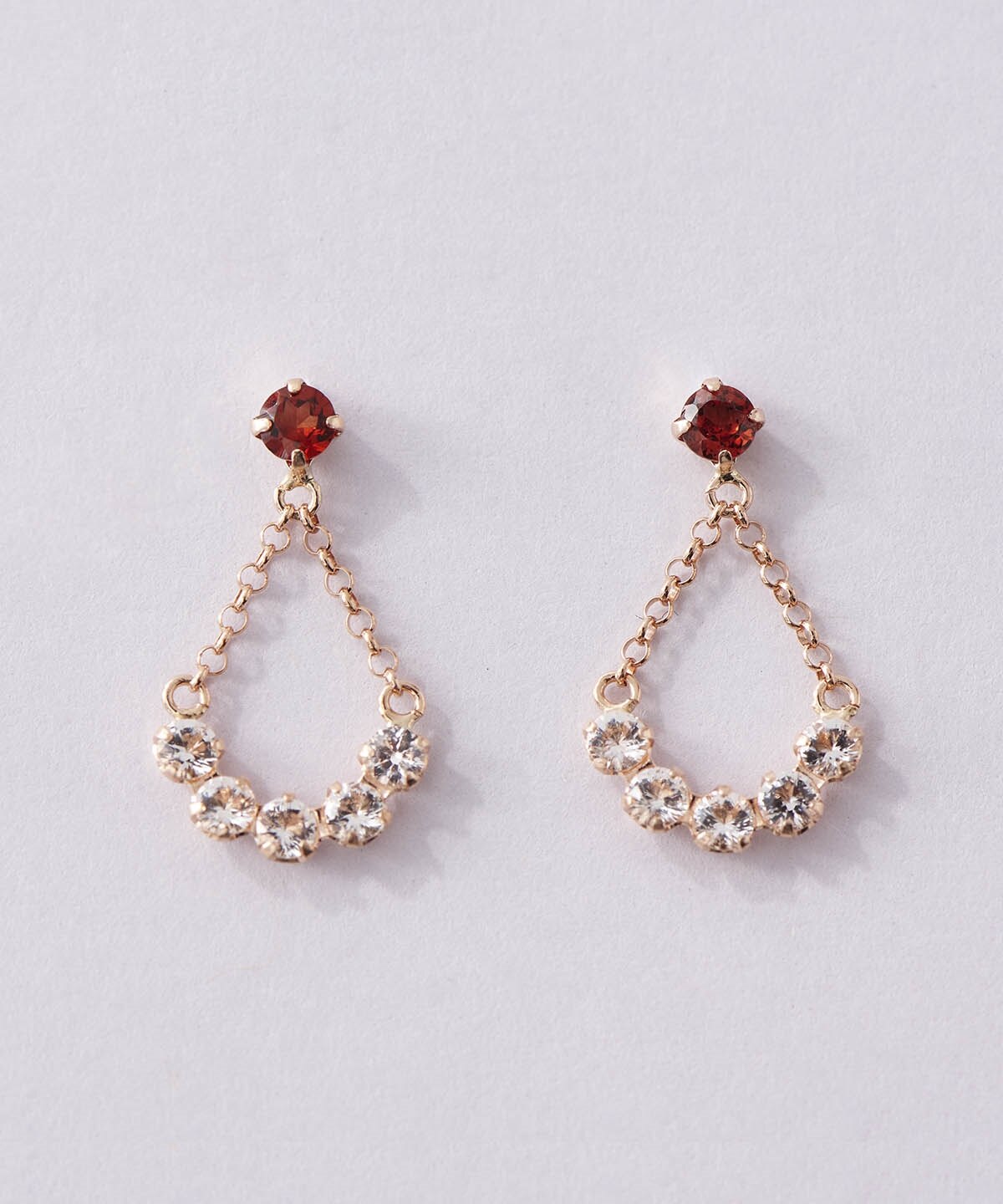 ≪1月誕生石≫ ガーネット ピアス|Samantha Jewelry(サマンサ