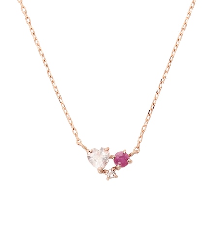 K10 PG ハート ネックレス ≪7月 誕生石≫|Samantha Jewelry(サマンサジュエリー)の通販｜アイルミネ