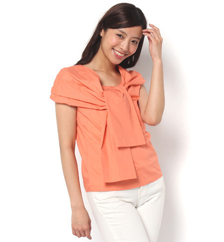 【アンド クチュール/And Couture】 【美人百花6月号・表紙着用】肩掛け風前結びブラウス [送料無料]