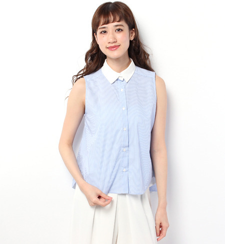 【アンド クチュール/And Couture】 クレリックノースリブラウス [送料無料]