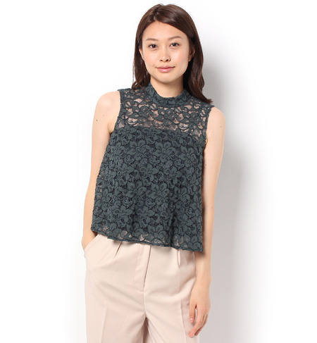 【アンド クチュール/And Couture】 フラワーレースキャミ付きチュニック [送料無料]