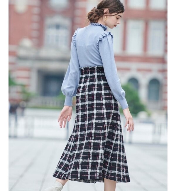 ロービングチェックナロースカート|And Couture(アンドクチュール)の通販｜アイルミネ