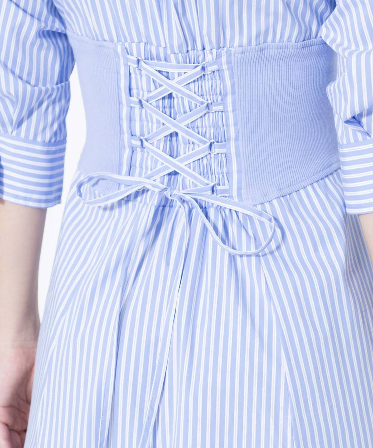 ウエストリブストライプシャツワンピース|And Couture(アンド ...