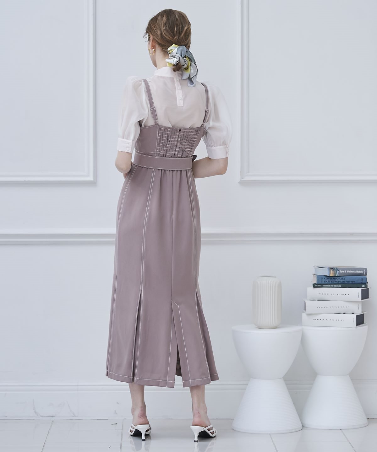 配色ステッチキャミワンピース|And Couture(アンドクチュール)の通販 