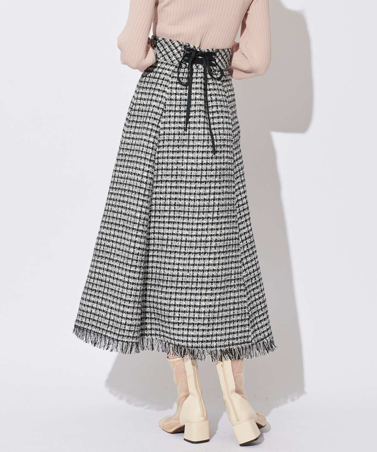 フィルムラメツィードスカート|And Couture(アンドクチュール)の通販 