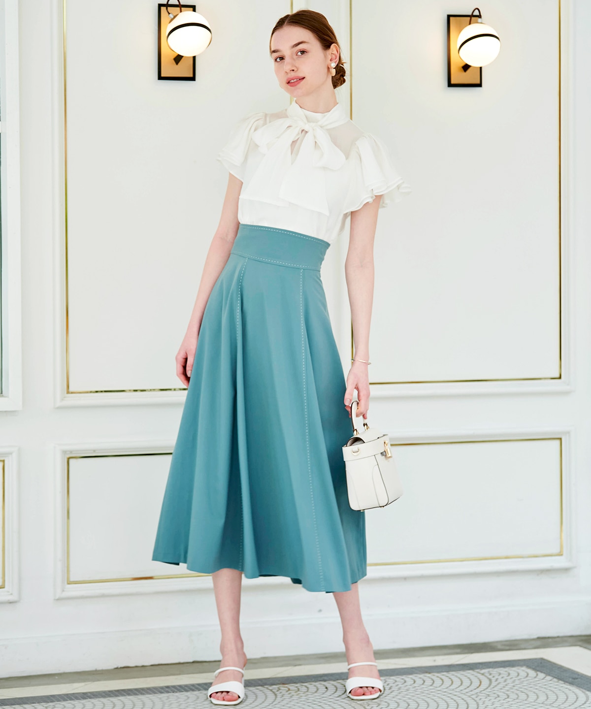 ハンドステッチフレアスカート|And Couture(アンドクチュール)の通販 