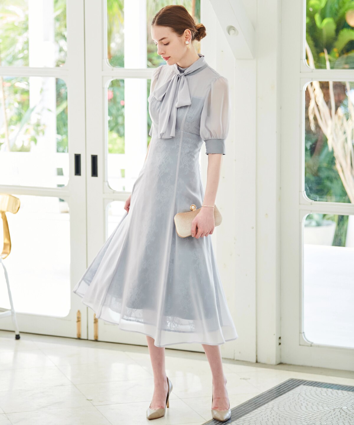 シアーオーバーレースドレス|And Couture(アンドクチュール)の通販 