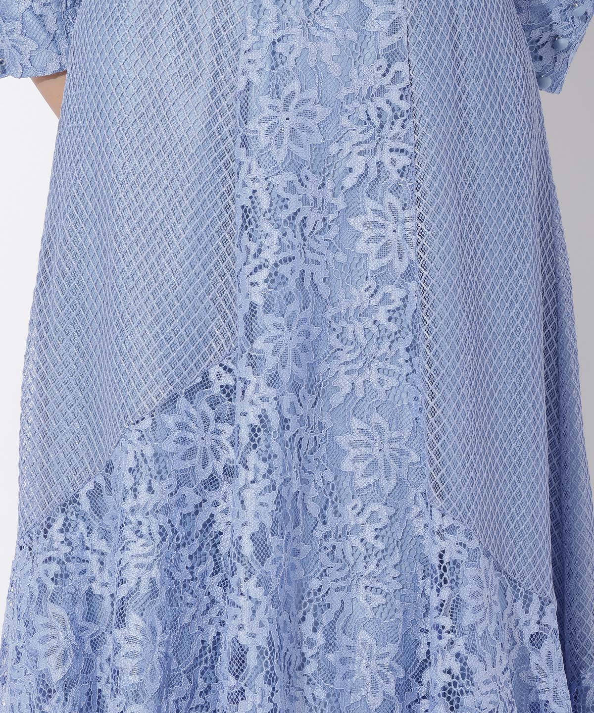 ウエストリブ切替イレヘムレースドレス|And Couture(アンドクチュール