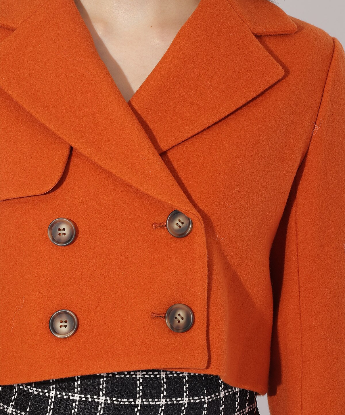 ウールメルトンショートジャケットコート|And Couture(アンド