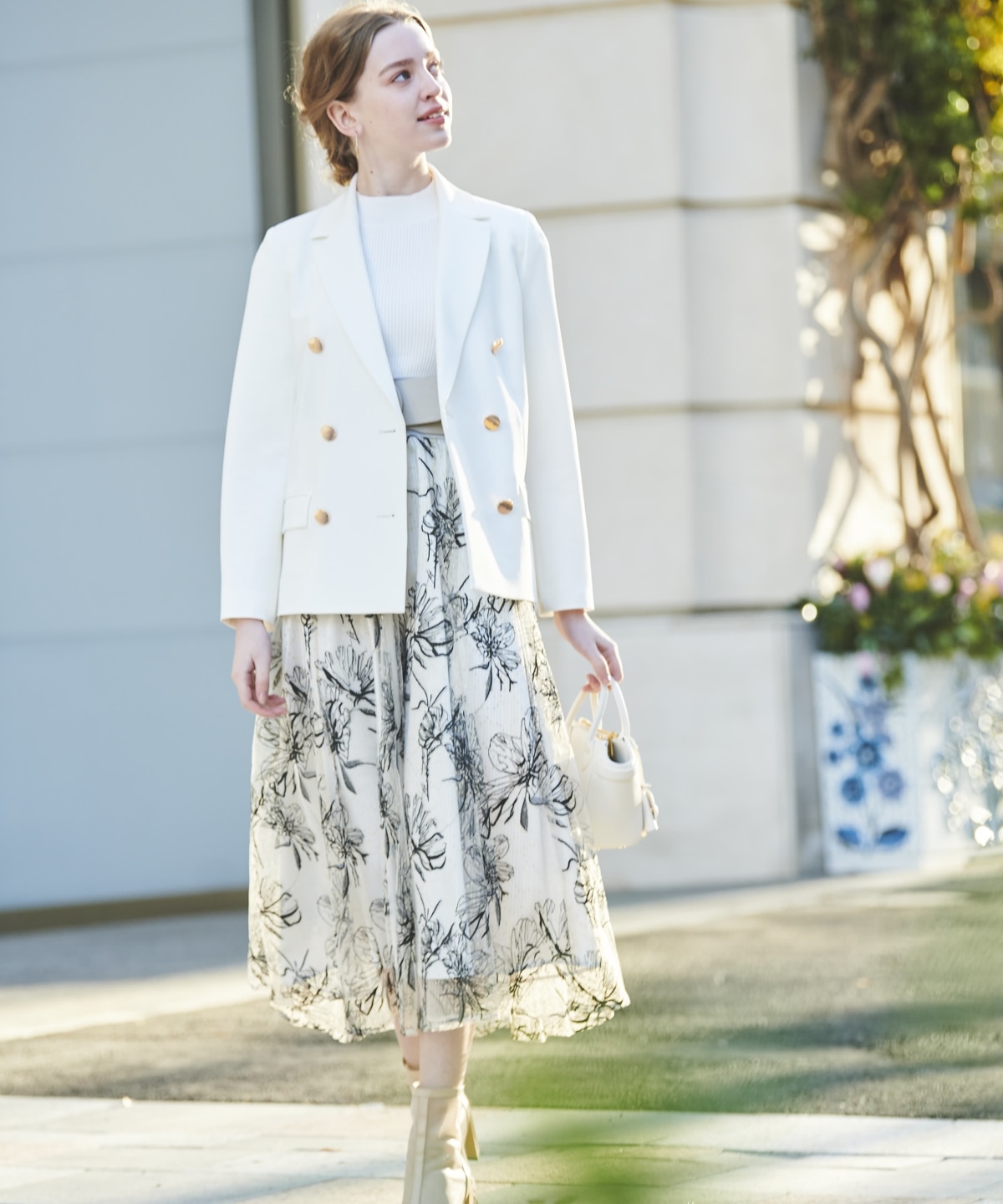 フェードフラワーフレアスカート|And Couture(アンドクチュール)の通販 