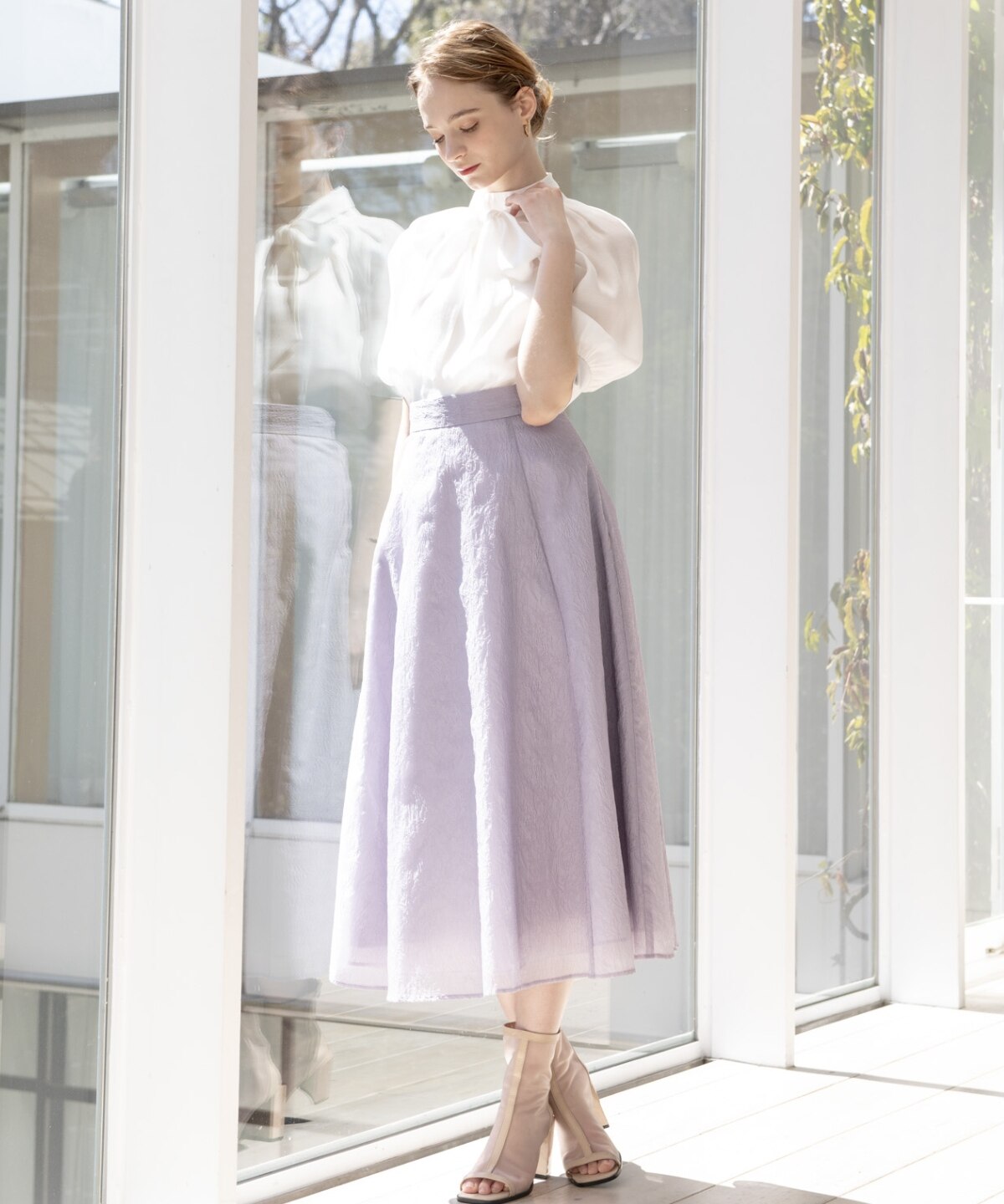 シアージャガードフレアスカート|And Couture(アンドクチュール)の通販｜アイルミネ