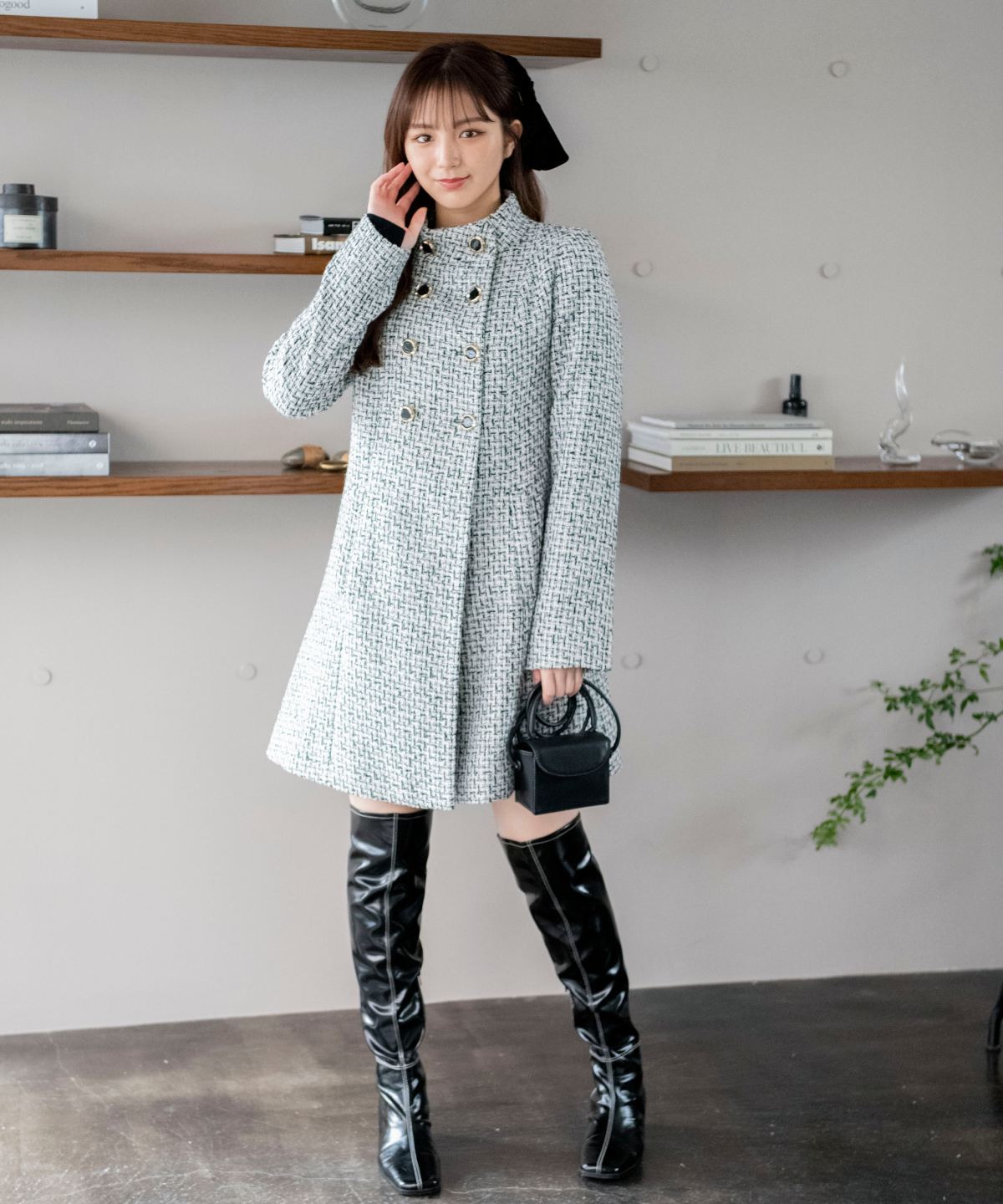REDYAZEL（レディアゼル）の「【ar×REDYAZEL】ファンシーツイードダブルボタンコート（その他アウター）」 - WEAR