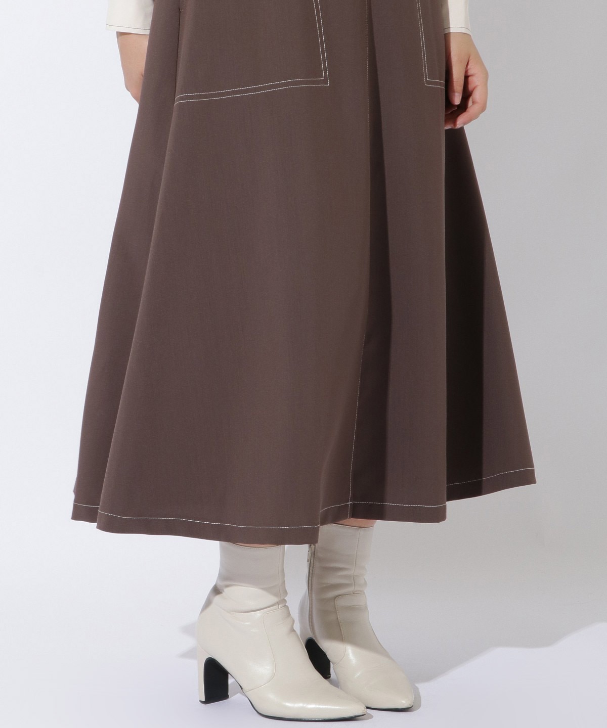 ベルト付き配色ステッチスカート|WILLSELECTION(ウィルセレクション)の