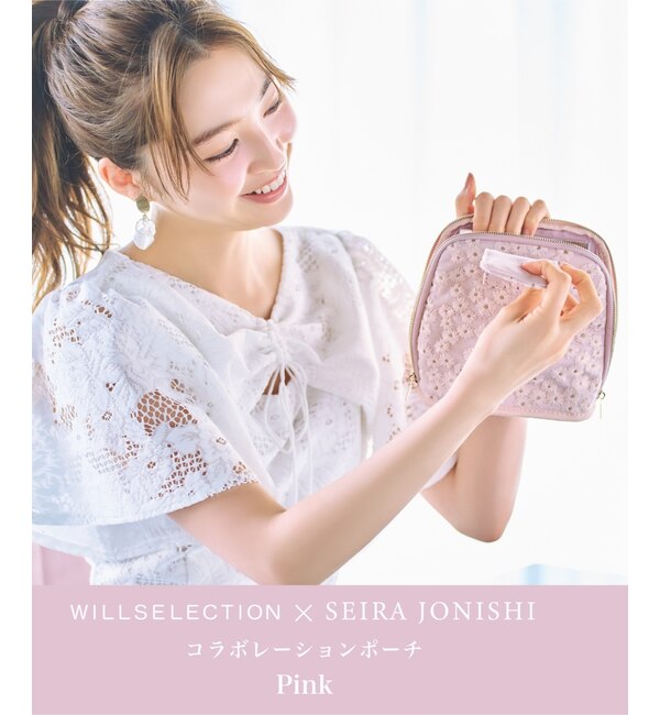 WILLSELECTION×SEIRA JONISHI コラボレーション フラワー刺繍ポーチ |WILLSELECTION(ウィルセレクション)の通販｜アイルミネ