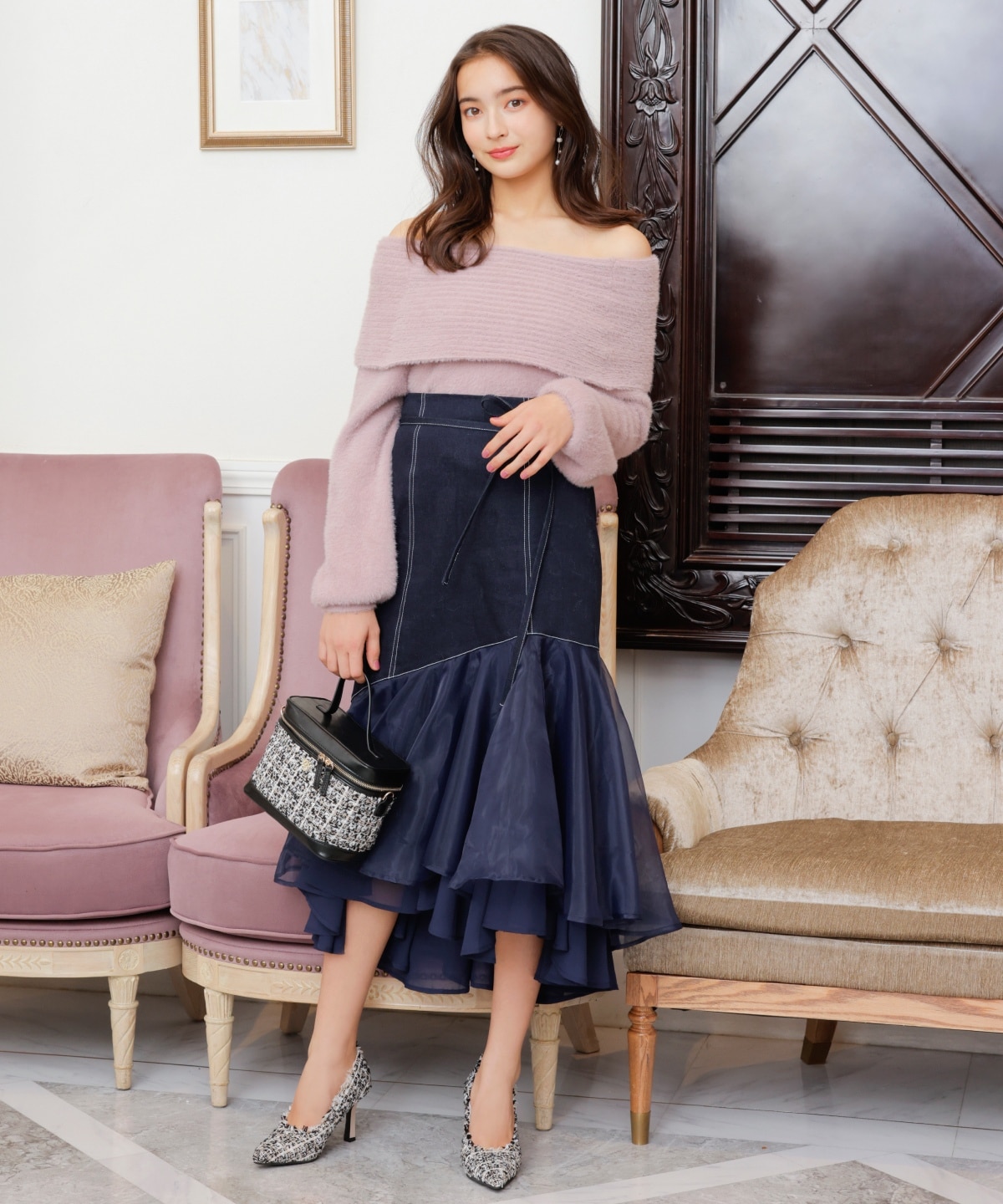 裾オーガンジースカート|WILLSELECTION(ウィルセレクション)の通販 