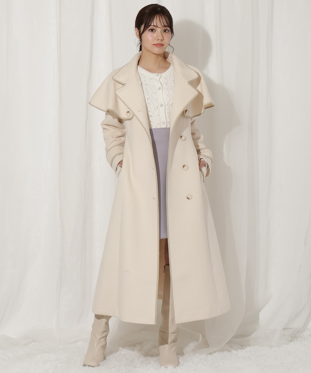 セール 50%OFF】ギャザー袖ショートトレンチ(505916958