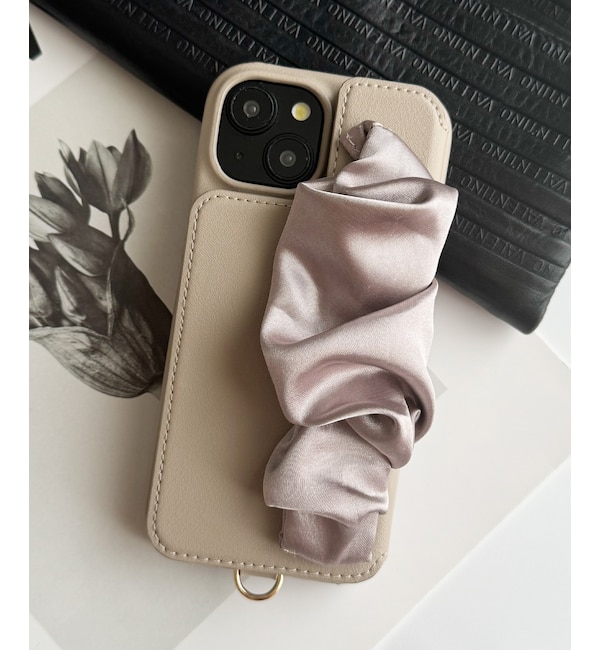 ファッションメンズなら|【ユニケース/UNiCASE】 Classy Scrunchie Case iPhoneケース スマホケース カード収納 ミラー iPhone16シリーズ/15Pro/15/14/13