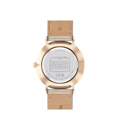 COACH〉ﾍﾟﾘｰ36mm CG ｹｰｽ ｺﾞｰﾙﾄﾞ ｸﾞﾘｯﾀｰ ﾀﾞｲﾔﾙ ﾒﾀﾘｯｸｺﾞｰﾙﾄﾞ ﾚｻﾞｰ |H°M'S