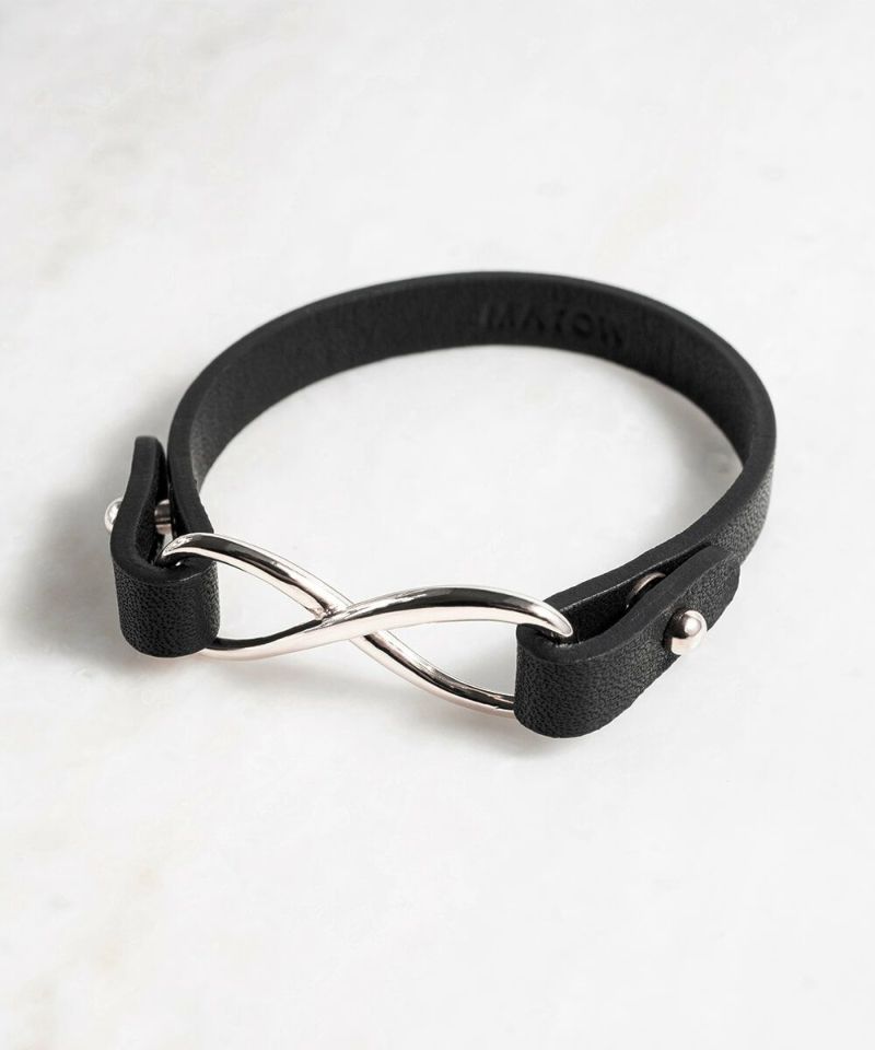 MATOW〈 (マトウ)〉 MATOW ACCESSORY ﾚｻﾞｰﾌﾞﾚｽﾚｯﾄ ﾌﾞﾗｯｸｼﾙﾊﾞｰ ｽﾓｰﾙ|H