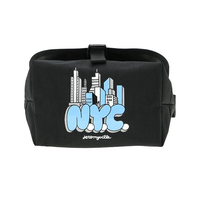 Nylon Messenger Bag JR Flap Zipper Pocket Vinyl Lining Jeremyville