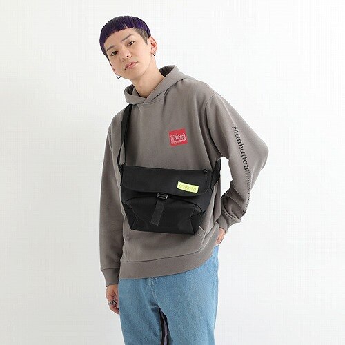 Nylon Messenger Bag JR Flap Zipper Pocket W.P.L.-