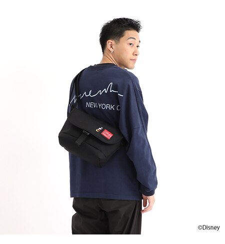 Nylon Messenger Bag JRS Flap Zipper Pocket / Mickey Mouse