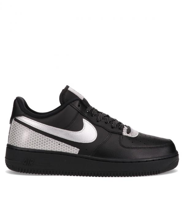 nike air force 1 black metallic silver