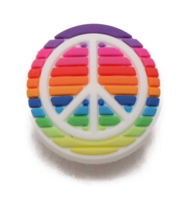 yAgX@sN/atmos pinkz crocs Rainbow Peace Sign MULTI 20FA-I