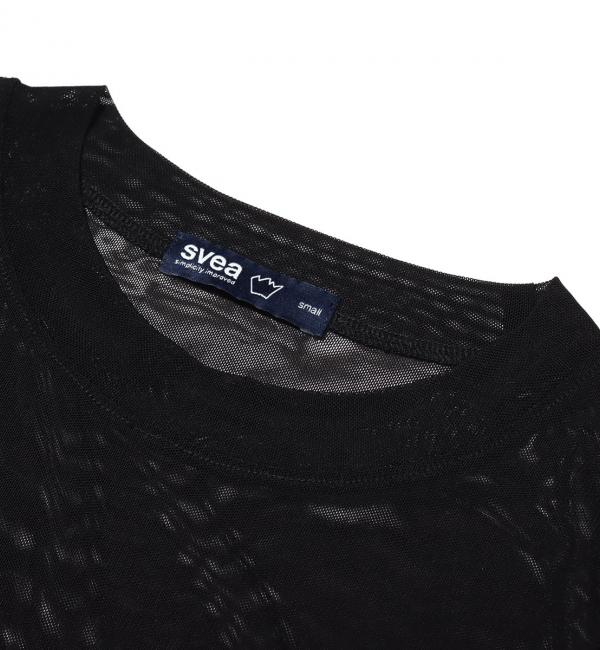 SVEA W. Mesh T-Shirt Dress BLACK 20HO-I|atmos pink(アトモス ピンク
