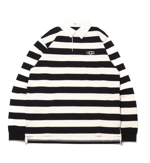 【アトモス ピンク/atmos pink】 UGG ロゴ刺繍 ラガーシャツ BLACK 20FW-I