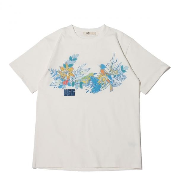 ＜アイルミネ＞【アトモス ピンク/atmos pink】 UGG x Luise Ono Bird Print T-Shirts WHITE 20SS-S画像