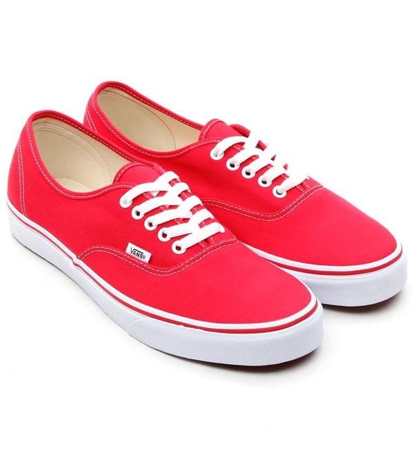 Vans authentic clearance full red