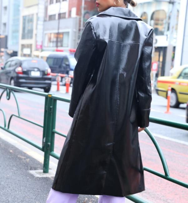 Atmos Pink フェイク レザーコート Black 19fa I Atmos Pink アトモス ピンク の通販 アイルミネ Atmos Pink フェイク レザーコート Black 19fa I Atmos Pink アトモス ピンク の通販 アイルミネ