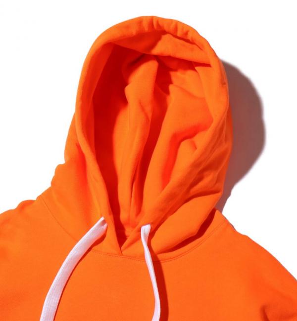 atmos SLOGAN COLLAGE PRINT HOODIE ORANGE 19HO-I|atmos pink