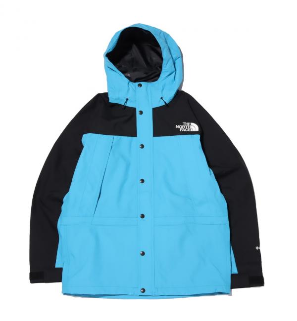 light blue north face jacket