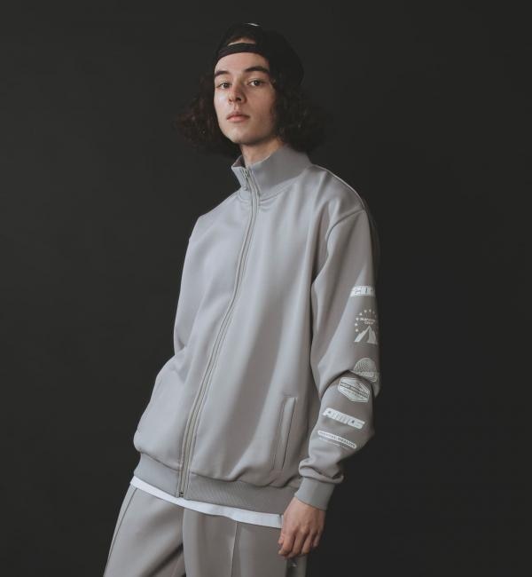atmos JERSEY SET UP JACKET GRAY 21SP-I|atmos pink(アトモス ピンク)の通販|アイルミネ アトモスピンク atmos pink ジャケット エナメルブルゾン (BLACK) 22FA-I