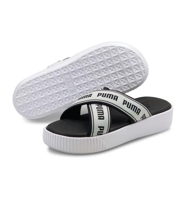 black and white puma platform