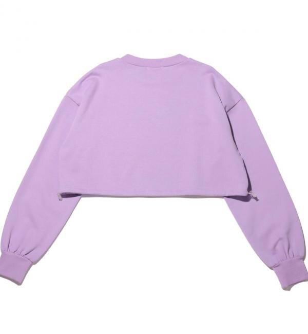 JELLYsis × atmos pink ショート丈 フォトプリント トレーナー PURPLE