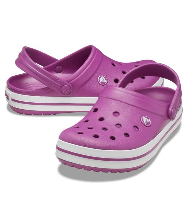 crocs pink and purple